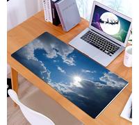 KDWJS Gaming Mouse Pad Mouse Mat - 35.5 x 16 in - XXL mousepad - Table mat large size - improved precision and speed - Sunbeams Clouds Sunlight behind the clouds. Light from heaven