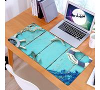 KDWJS Gaming Mouse Pad Mouse Mat - 35.5 x 16 in - XXL mousepad - Table mat large size - improved precision and speed - Symphony of colors and water, image of mirror of water quintet, pink quintet