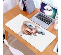 KDWJS Gaming Mouse Pad Mouse Mat - 35.5 x 16 in - XXL mousepad - Table mat large size - improved precision and speed - Humor, Stupid Derp Human Face Web Comics Character