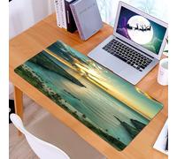 KDWJS Gaming Mouse Pad Mouse Mat - 35.5 x 16 in - XXL mousepad - Table mat large size - improved precision and speed - Coastal sunset. Coastal scene with ocean and cliffs at sunset, tropical beach to