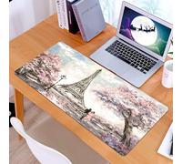KDWJS Gaming Mouse Pad Mouse Mat - 35.5 x 16 in - XXL mousepad - Table mat large size - improved precision and speed - Oil Painting Street View of Paris. Tender landscape(1)(1)