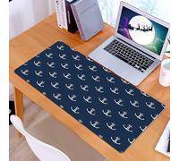 KDWJS Gaming Mouse Pad Mouse Mat - 35.5 x 16 in - XXL mousepad - Table mat large size - improved precision and speed - Sea anchorSeamless pattern on a separate background， Vector illustration