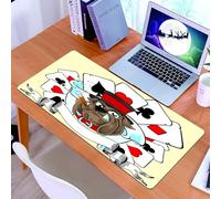 KDWJS Gaming Mouse Pad Mouse Mat - 35.5 x 16 in - XXL mousepad - Table mat large size - improved precision and speed - Cartoon Style Bulldog Poker Tournament Decorations