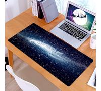 KDWJS Gaming Mouse Pad Mouse Mat - 35.5 x 16 in - XXL mousepad - Table mat large size - improved precision and speed - Spiral galaxy in vast universe, The sea of stars in the mysterious spiral g