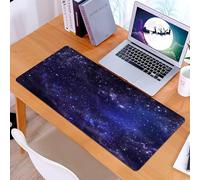 KDWJS Gaming Mouse Pad Mouse Mat - 35.5 x 16 in - XXL mousepad - Table mat large size - improved precision and speed - Galaxy Set, sky stars in the night sky stardust with magical fantasy world in cl