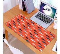 KDWJS Gaming Mouse Pad Mouse Mat - 35.5 x 16 in - XXL mousepad - Table mat large size - improved precision and speed - Peach, Fish Motif Nautical Sea Underwater Creature Animal Aquarium Art