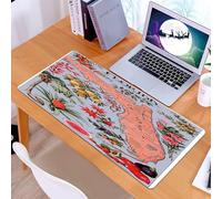 KDWJS Gaming Mouse Pad Mouse Mat - 35.5 x 16 in - XXL mousepad - Table mat large size - improved precision and speed - Reprint of a Vintage Travel Poster to Florida - Agriculture regions_upscayl_4x_u