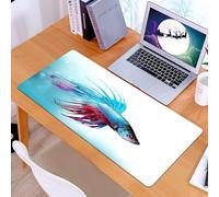 KDWJS Gaming Mouse Pad Mouse Mat - 35.5 x 16 in - XXL mousepad - Table mat large size - improved precision and speed - Aquarium, Siamese fighting betta fish swimming in aquarium Decorative aggressive