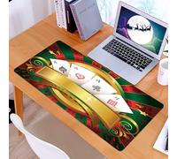KDWJS Gaming Mouse Pad Mouse Mat - 35.5 x 16 in - XXL mousepad - Table mat large size - improved precision and speed - Poker Tournament,Gambling Fortune Wealth Playing Cards Hand Casino Roulette Winn