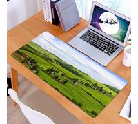 KDWJS Gaming Mouse Pad Mouse Mat - 35.5 x 16 in - XXL mousepad - Table mat large size - improved precision and speed - winding road,Lining in dense landscape,Pastoral paradise green hills and a windi