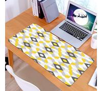 KDWJS Gaming Mouse Pad Mouse Mat - 35.5 x 16 in - XXL mousepad - Table mat large size - improved precision and speed - Yellow Polygon Vector Design Images, Yellow Polygon Decoration, Border,