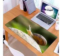 KDWJS Gaming Mouse Pad Mouse Mat - 35.5 x 16 in - XXL mousepad - Table mat large size - improved precision and speed - On the snail on the rock, the shell and tentacles of the snail, the garden snail