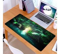 KDWJS Gaming Mouse Pad Mouse Mat - 35.5 x 16 in - XXL mousepad - Table mat large size - improved precision and speed - Jungle, Tropical Lake Mangrove Rainforest path through the lusters