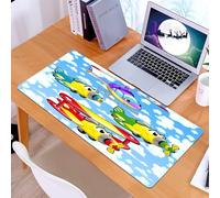 KDWJS Gaming Mouse Pad Mouse Mat - 35.5 x 16 in - XXL mousepad - Table mat large size - improved precision and speed - Cartoon, four colorful helicopters and planes flying in the clouds