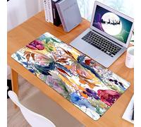 KDWJS Gaming Mouse Pad Mouse Mat - 35.5 x 16 in - XXL mousepad - Table mat large size - improved precision and speed - Art, watercolor drawn plant flowers, wild spring wild flowers, seamless backgrou