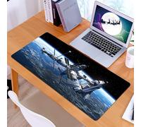 KDWJS Gaming Mouse Pad Mouse Mat - 35.5 x 16 in - XXL mousepad - Table mat large size - improved precision and speed - Space shuttles docked in Earth orbit, space shuttles and space stations, space s