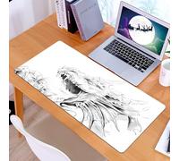 KDWJS Gaming Mouse Pad Mouse Mat - 35.5 x 16 in - XXL mousepad - Table mat large size - improved precision and speed - Dragon outline for coloring book. Angry fantasy creature. Vector illustration is