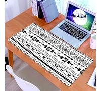 KDWJS Gaming Mouse Pad Mouse Mat - 35.5 x 16 in - XXL mousepad - Table mat large size - improved precision and speed - Native Americans, Aztecs Americans Folk art borders on anti1