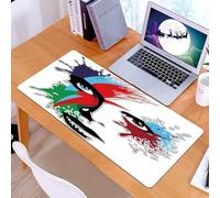 KDWJS Gaming Mouse Pad Mouse Mat - 35.5 x 16 in - XXL mousepad - Table mat large size - improved precision and speed - The Enigmatic Glance Where Contrasting Hues Intertwine Around Expressive Eyes in
