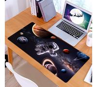 KDWJS Gaming Mouse Pad Mouse Mat - 35.5 x 16 in - XXL mousepad - Table mat large size - improved precision and speed - Outer Space,Astronaut Between Planets Mars Neptune Jupiter
