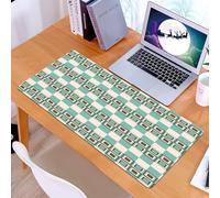 KDWJS Gaming Mouse Pad Mouse Mat - 35.5 x 16 in - XXL mousepad - Table mat large size - improved precision and speed - Geometric, Retro Inner Squares Abstract Funky Different Math Size