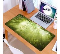 KDWJS Gaming Mouse Pad Mouse Mat - 35.5 x 16 in - XXL mousepad - Table mat large size - improved precision and speed - The sunlight pierces through the lush green leaves, creating a peaceful and char