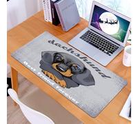 KDWJS Gaming Mouse Pad Mouse Mat - 35.5 x 16 in - XXL mousepad - Table mat large size - improved precision and speed - Poster with portrait of a dog Dachshund. Vector illustration.
