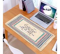 KDWJS Gaming Mouse Pad Mouse Mat - 35.5 x 16 in - XXL mousepad - Table mat large size - improved precision and speed - Follow Your Dreams in the Tribe, Dreams - Inspiring pattern boundaries and posit