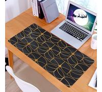 KDWJS Gaming Mouse Pad Mouse Mat - 35.5 x 16 in - XXL mousepad - Table mat large size - improved precision and speed - Seamless geometric pattern on paper texture. Art Deco background