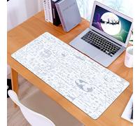 KDWJS Gaming Mouse Pad Mouse Mat - 35.5 x 16 in - XXL mousepad - Table mat large size - improved precision and speed - Math education with figures handwritten formulas tasks plots and calculations.