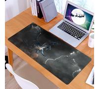 KDWJS Gaming Mouse Pad Mouse Mat - 35.5 x 16 in - XXL mousepad - Table mat large size - improved precision and speed - blue dragon a beast of myth and legend. Scaly and serpentine with bat-like wings