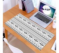 KDWJS Gaming Mouse Pad Mouse Mat - 35.5 x 16 in - XXL mousepad - Table mat large size - improved precision and speed - Native Americans, Aztecs Americans Folk art borders on anti