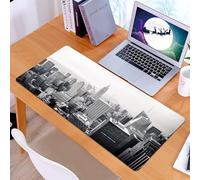 KDWJS Gaming Mouse Pad Mouse Mat - 35.5 x 16 in - XXL mousepad - Table mat large size - improved precision and speed - New York, New York, beyond Manhattan from the skyscrapers of Urban Global Cultur