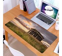KDWJS Gaming Mouse Pad Mouse Mat - 35.5 x 16 in - XXL mousepad - Table mat large size - improved precision and speed - enshaw MonumentPenshaw Monument a copy of the Greek Temple of Hephaestus