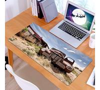 KDWJS Gaming Mouse Pad Mouse Mat - 35.5 x 16 in - XXL mousepad - Table mat large size - improved precision and speed - Abandoned restaraunt on route 66 road in USA(1)