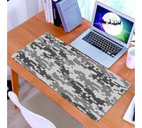 KDWJS Gaming Mouse Pad Mouse Mat - 35.5 x 16 in - XXL mousepad - Table mat large size - improved precision and speed - Camo,Digital Pixel Effect Modern Design Conceptual Commando Inspired Grey