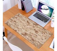 KDWJS Gaming Mouse Pad Mouse Mat - 35.5 x 16 in - XXL mousepad - Table mat large size - improved precision and speed - Desert digital camouflage, beige mosaic and brown tones for camouflage design