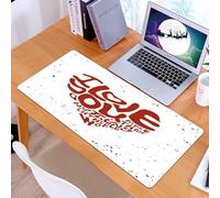 KDWJS Gaming Mouse Pad Mouse Mat - 35.5 x 16 in - XXL mousepad - Table mat large size - improved precision and speed - love you more, I love you more than anything