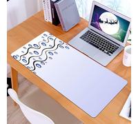 KDWJS Gaming Mouse Pad Mouse Mat - 35.5 x 16 in - XXL mousepad - Table mat large size - improved precision and speed - Evil Eye,Eye Shaped Amulets Vertical Wavy Lines Artistic Magical Belief