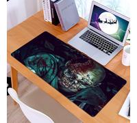 KDWJS Gaming Mouse Pad Mouse Mat - 35.5 x 16 in - XXL mousepad - Table mat large size - improved precision and speed - Zombie, man shot in the head with bloody details Scared Monster Vampire Fantasy
