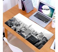 KDWJS Gaming Mouse Pad Mouse Mat - 35.5 x 16 in - XXL mousepad - Table mat large size - improved precision and speed - New York City - USA. View to Lower Manhattan downtown skyline with famous Empire