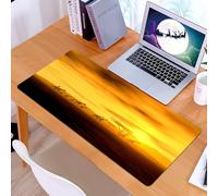 KDWJS Gaming Mouse Pad Mouse Mat - 35.5 x 16 in - XXL mousepad - Table mat large size - improved precision and speed - Group of Giraffe Sunset Sunlights Coloring Clouds Sky and Earth Horizon