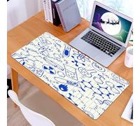 KDWJS Gaming Mouse Pad Mouse Mat - 35.5 x 16 in - XXL mousepad - Table mat large size - improved precision and speed - Kids Science Chemistry Geometry Math Nerd Geek and Genius Themed Design1