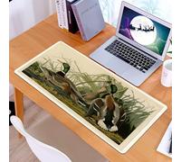 KDWJS Gaming Mouse Pad Mouse Mat - 35.5 x 16 in - XXL mousepad - Table mat large size - improved precision and speed - Wild ducks, reeds and ducks in the water in the natural habitat show the beauty
