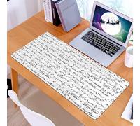 KDWJS Gaming Mouse Pad Mouse Mat - 35.5 x 16 in - XXL mousepad - Table mat large size - improved precision and speed - Math formulas seamless pattern hand drawn mathematical equations vector illustra