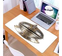 KDWJS Gaming Mouse Pad Mouse Mat - 35.5 x 16 in - XXL mousepad - Table mat large size - improved precision and speed - Iron helmet of the medieval knight. Very heavy headdress.