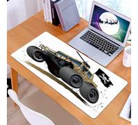 KDWJS Gaming Mouse Pad Mouse Mat - 35.5 x 16 in - XXL mousepad - Table mat large size - improved precision and speed - 3d picture car breaks through the wall，Hummer on the Rampage Flying High with a