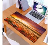 KDWJS Gaming Mouse Pad Mouse Mat - 35.5 x 16 in - XXL mousepad - Table mat large size - improved precision and speed - Desert sunset landscape, desert at sunset with dramatic sky, nature, central Aus