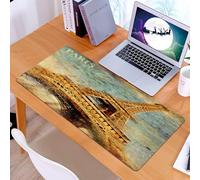 KDWJS Gaming Mouse Pad Mouse Mat - 35.5 x 16 in - XXL mousepad - Table mat large size - improved precision and speed - Timeless Paris vintage Eiffel Tower,The retro charm of the Eiffel Tower,Eiffel T