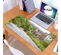 KDWJS Gaming Mouse Pad Mouse Mat - 35.5 x 16 in - XXL mousepad - Table mat large size - improved precision and speed - town and bridge in the heart of Smowdonia National Park in Gwynedd Wales UK